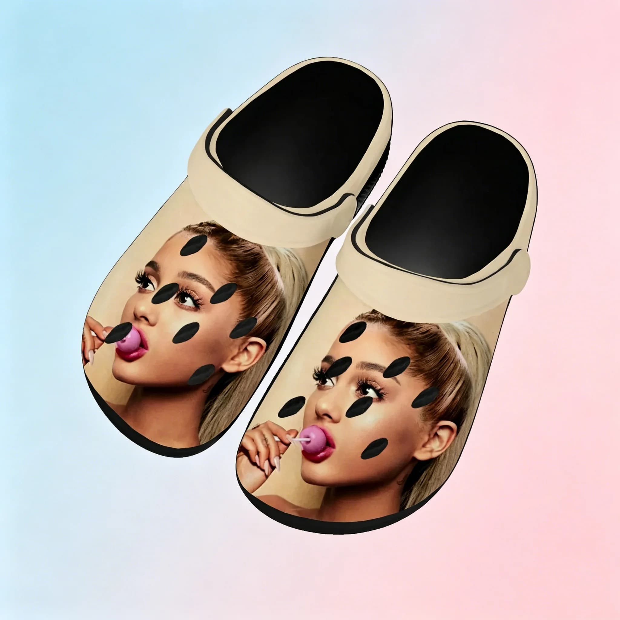 Ariana Grande Pop Star All-over Print Clogs Unisex Hollow Out Breathable Non-Slip Summer Beach Garden Casual Shoes