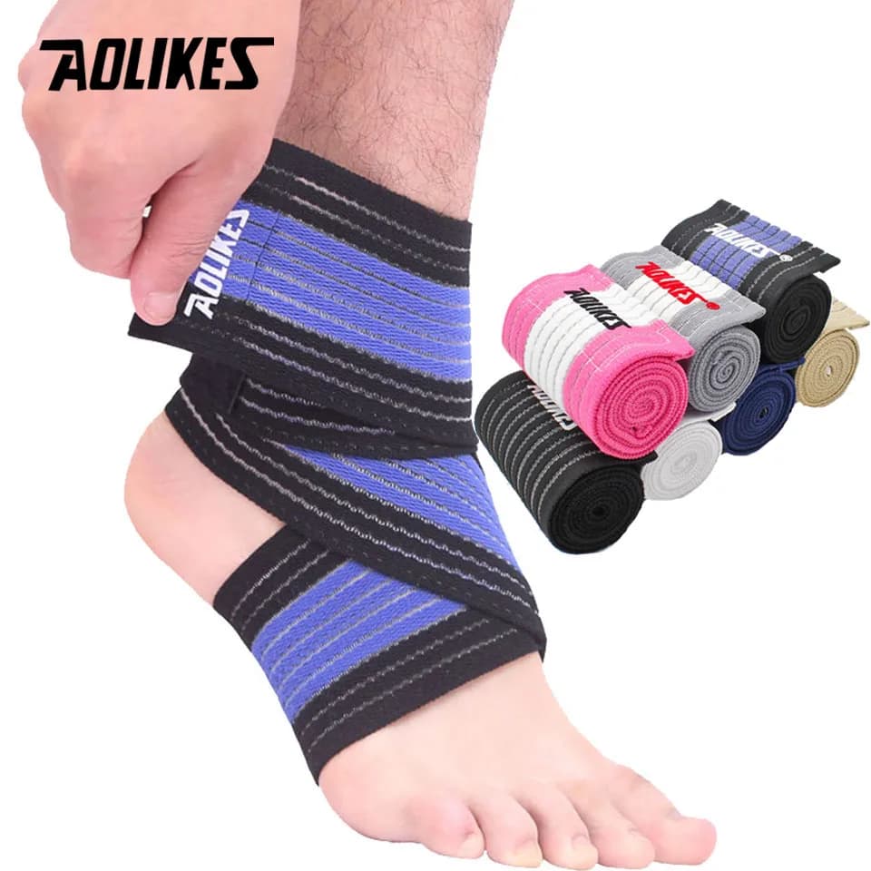 AOLIKES 1PCS Fasce per lo sforzo sportivo professionale Bende Elastiche per il supporto della caviglia Protezione per la fasciatura della caviglia Protezione della palestra