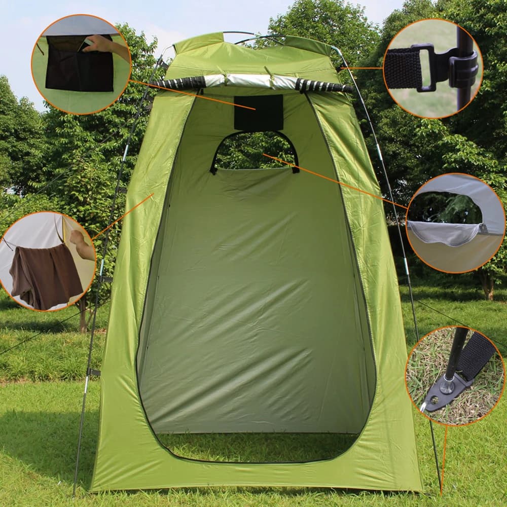 Tenda da campeggio per doccia Spogliatoio per privacy da 6 piedi per campeggio, bicicletta, WC, doccia, spiaggia
