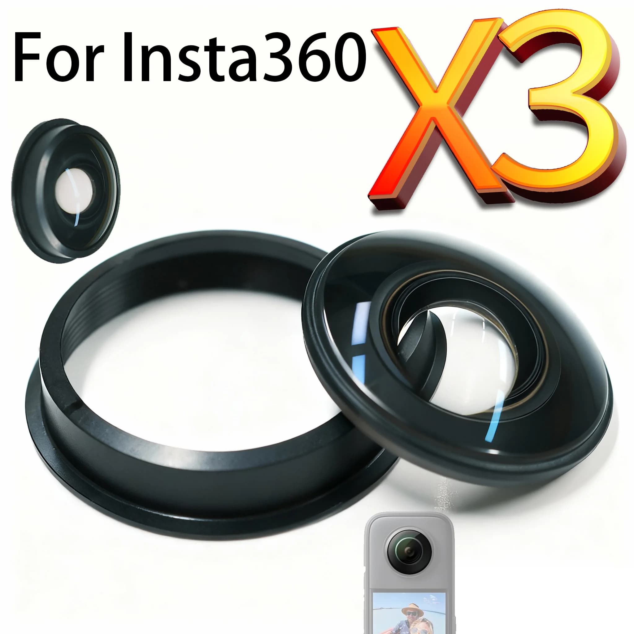 MORUS New Replacement Lens For Insta360 X3 Premium Optical Glass Compatible High Definition Action Camera Accessory