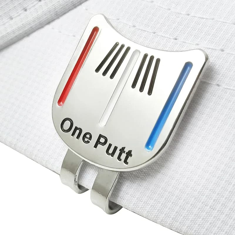 1 pz. Marcatore da golf One Putt con clip magnetica per cappello, strumento di allineamento e mira per il putting, nuovo segnapalla all'ingrosso per tutti i golfisti