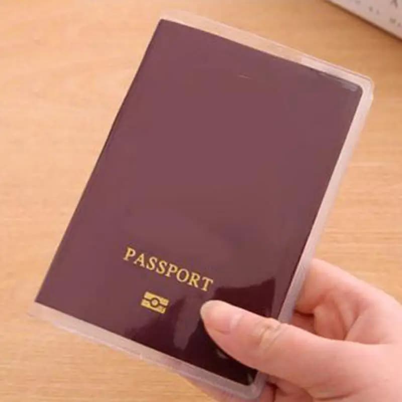 6PCS Waterproof Transparent Passport Cover Plastic Sleeve Holder Travel Document Protection Essential Organizer