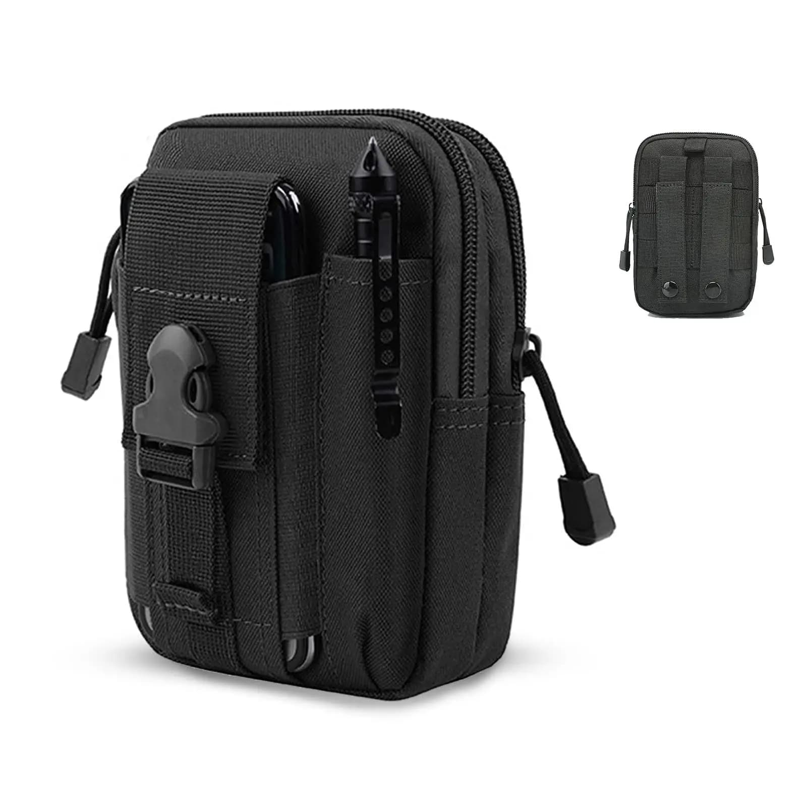 Custodia tattica Molle, buste universali per marsupio EDC, borse da cintura per esterni Tasca per gadget per attrezzi con fondina per cellulare