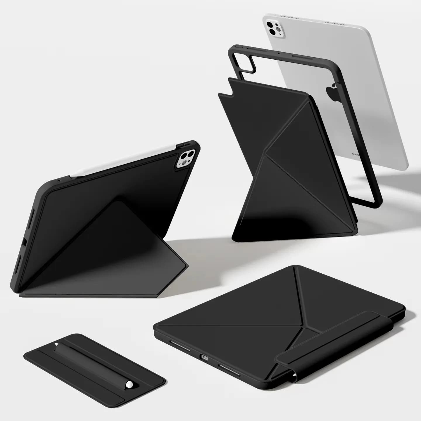 Smart Folio Cover for iPad Pro 13 2026 M5 M4 Tablet Case for iPad Pro 11 12.9 6th Gen Magnetic Clip for Air 11 M3 M2 Air 5 4