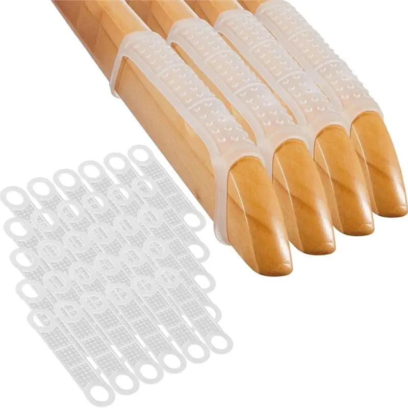 Clothes Hanger Grip Strips 200 Pcs Clear Silicone Non-Slip Clothing Hanging Accessories