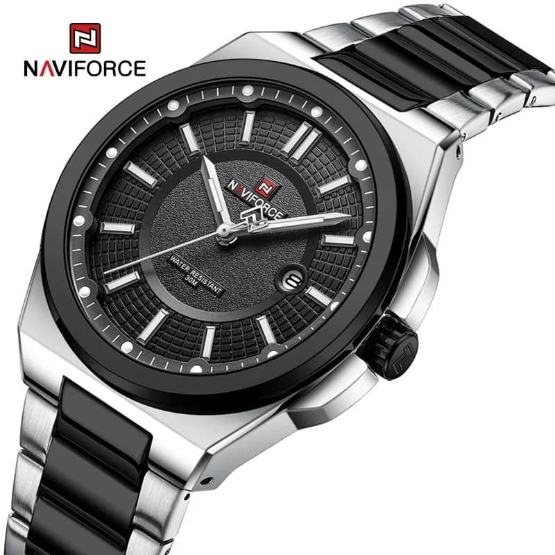 Top Brand NAVIFORCE Men's Quartz Watch Stainless Steel Strap Casual Sport Men's Wrist Watch Luminous Hot Sale Relogio Masculine