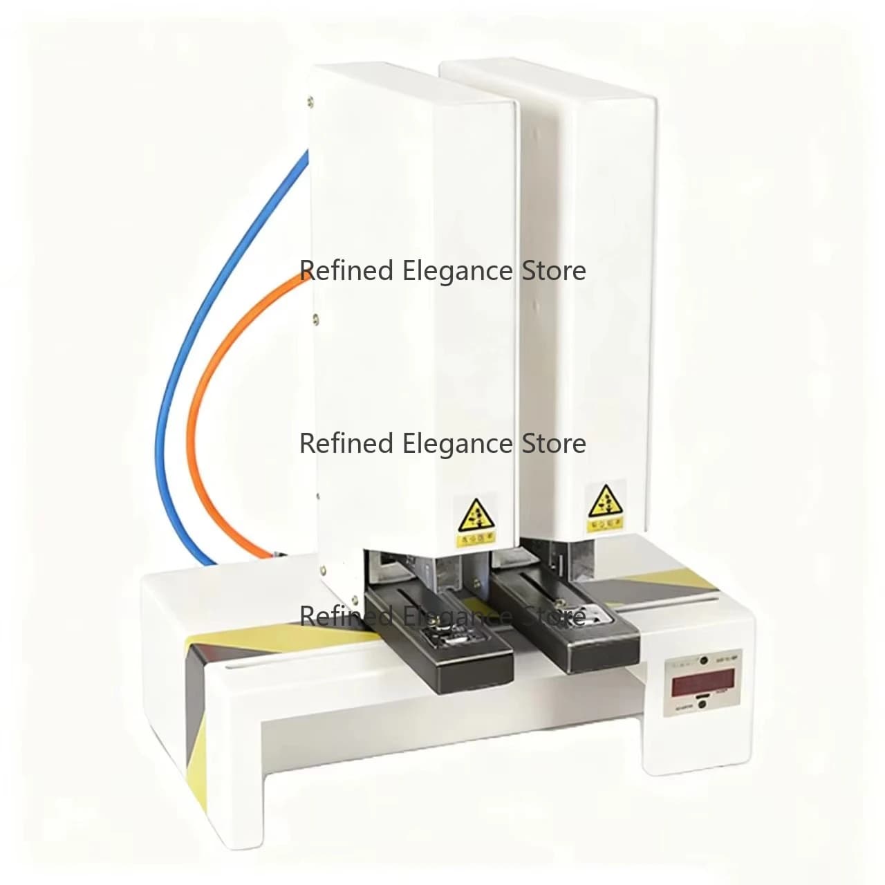 Cucitrice Pneumatica Elettrica Multitesta a Doppia Testa Bianca per Impieghi Gravosi, con Porta Carte per Cucitura di Pelle e Legno Spesso