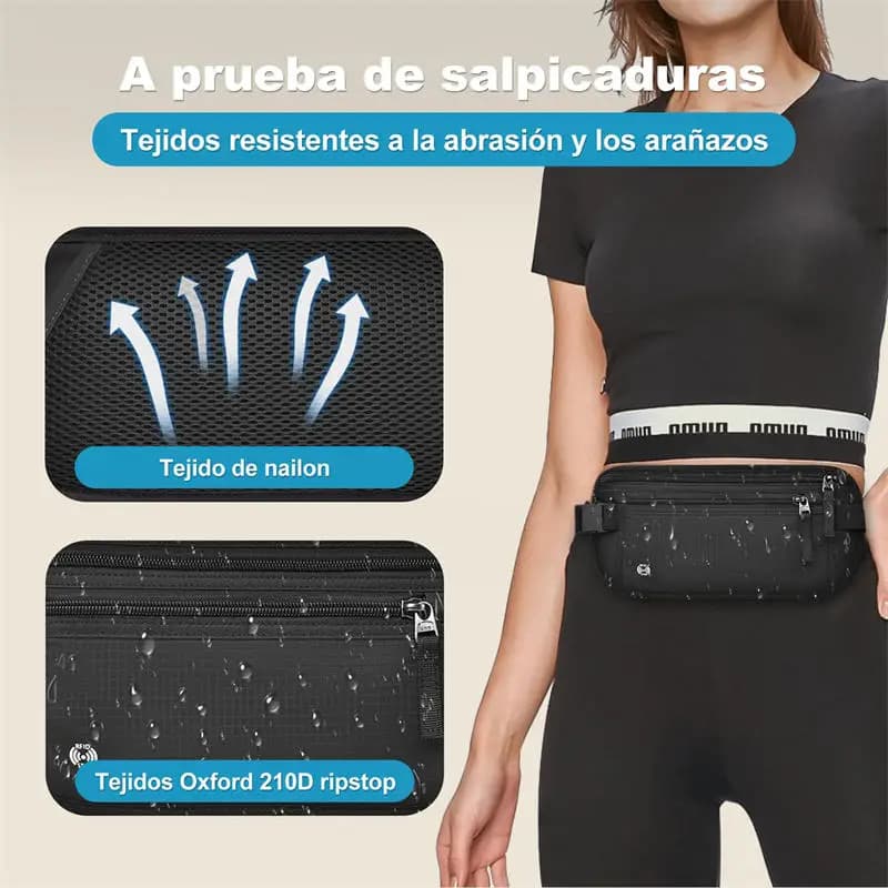 Marsupio da Viaggio con Protezione RFID Antifurto Impermeabile Aderente Porta Passaporto e Denaro per Avventure all'Estero Cintura Invisibile