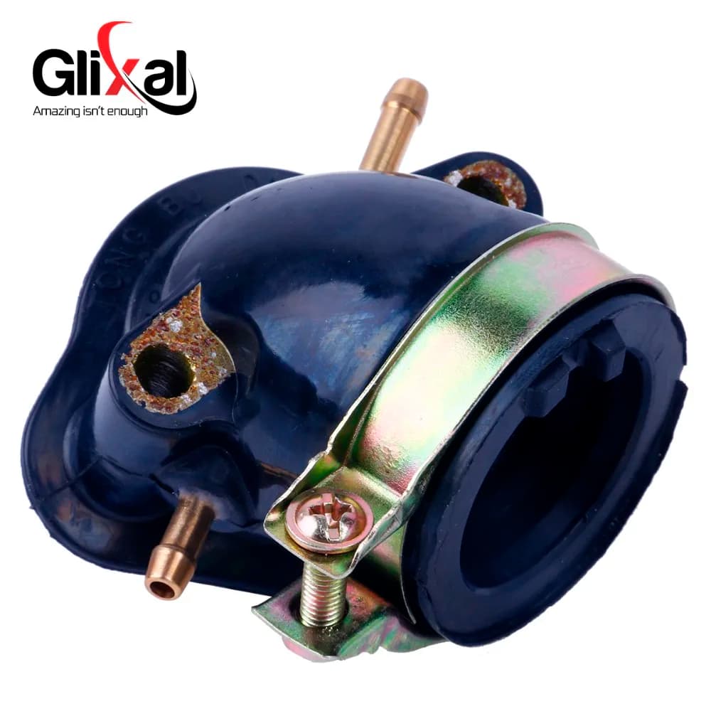 Collettore di aspirazione carburatore Glixal per scooter cinese GY6 125cc 150cc 152QMI 157QMJ Motore ATV Go-Kart Buggy (2 porte di aspirazione)