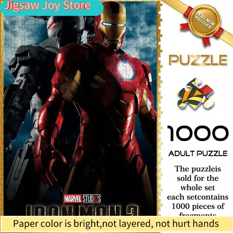 Puzzle Senza Cuciture a Tema Marvel Z11.3-82, Motivo Artistico Stile Film Crossover Iron Man 2 War Machine - Durevole e Spesso