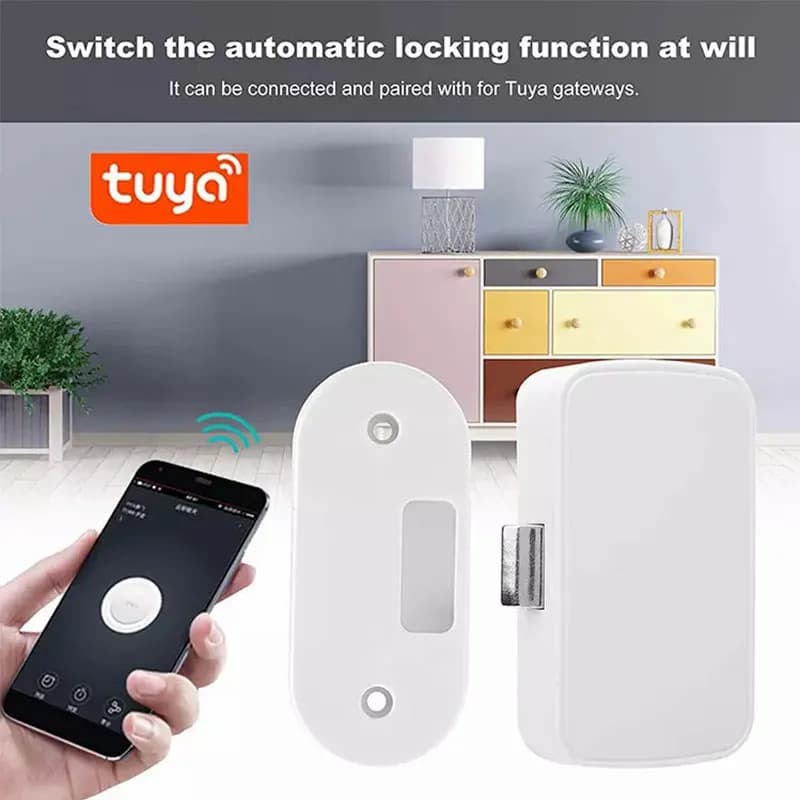 Tuya Smart Home File Cabinet Lock Wireless Bluetooth Keyless invisibile controllo APP Mobile serrature elettroniche per cassetto mobili