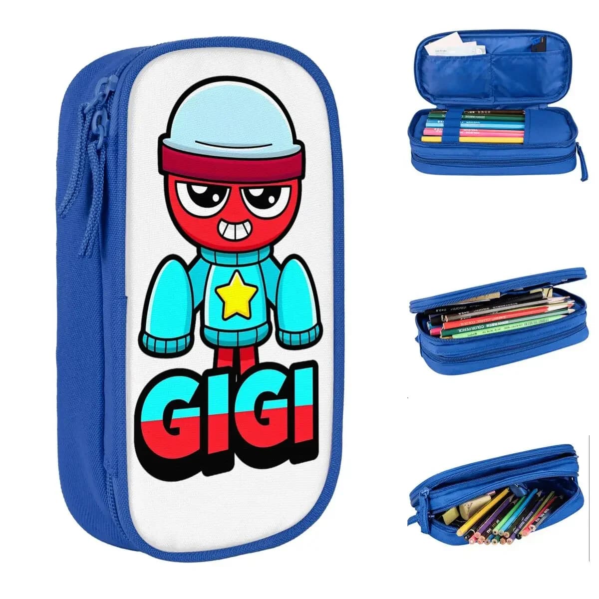 Fashion Dandys World Gigi Astucci per matite Astuccio portapenne per studenti Borsa di grande capacità Materiale scolastico Regalo di cancelleria