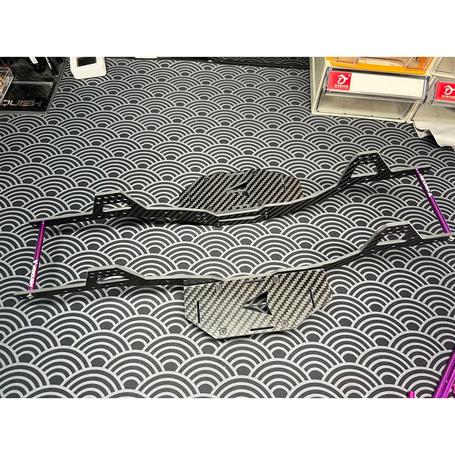 Pannello Batteria in Lega di Titanio LCG (Low Center of Gravity) per Auto RC Crawler 1/10 - Accessori VP VRD VP H10 Phoenix Pro