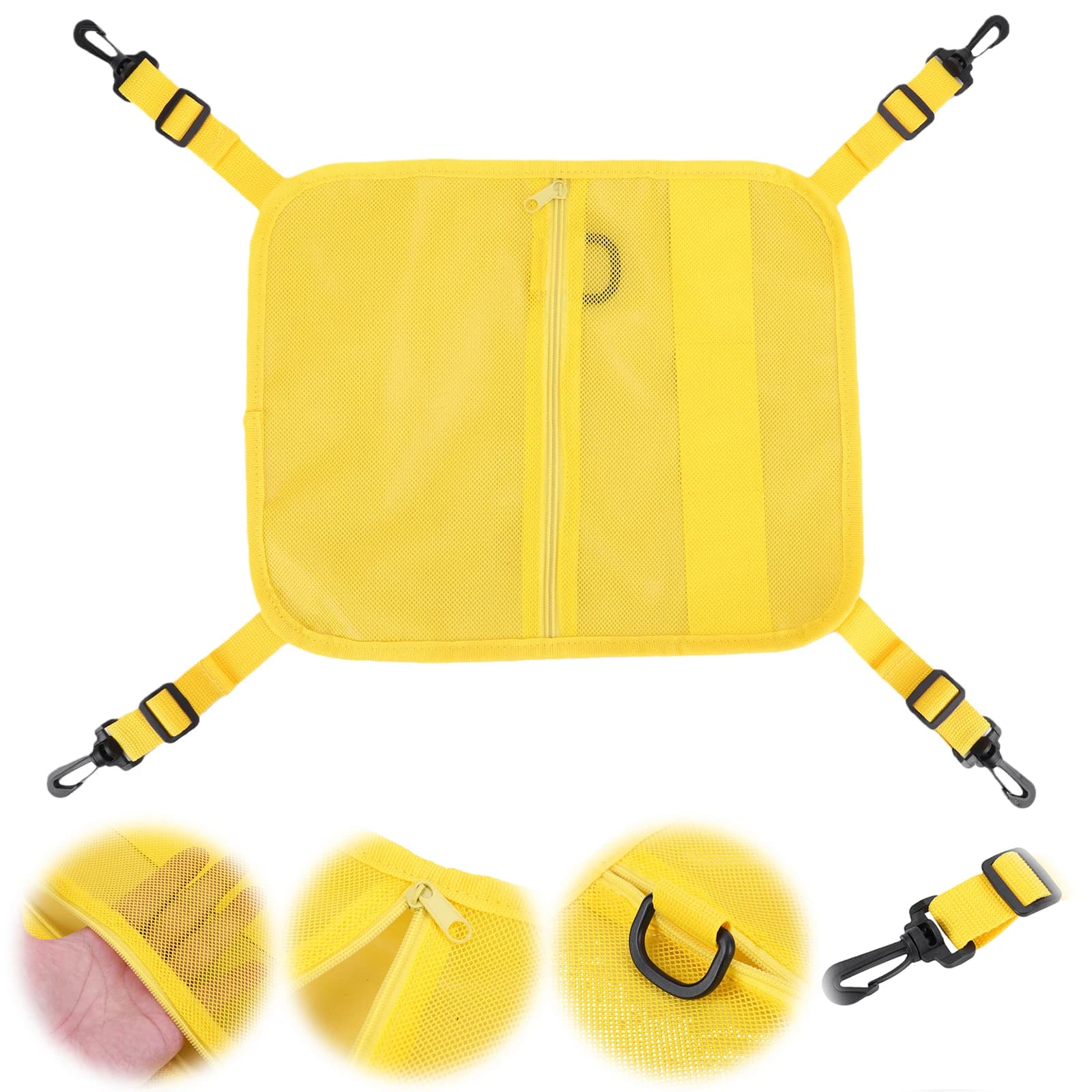 Paddle Board Mesh Bag with Fixing Buckle SUP Kayak Deck Bag Adjustable Water Surfboard Storage Pack for Kayak/Boat/Canoe/Rafting