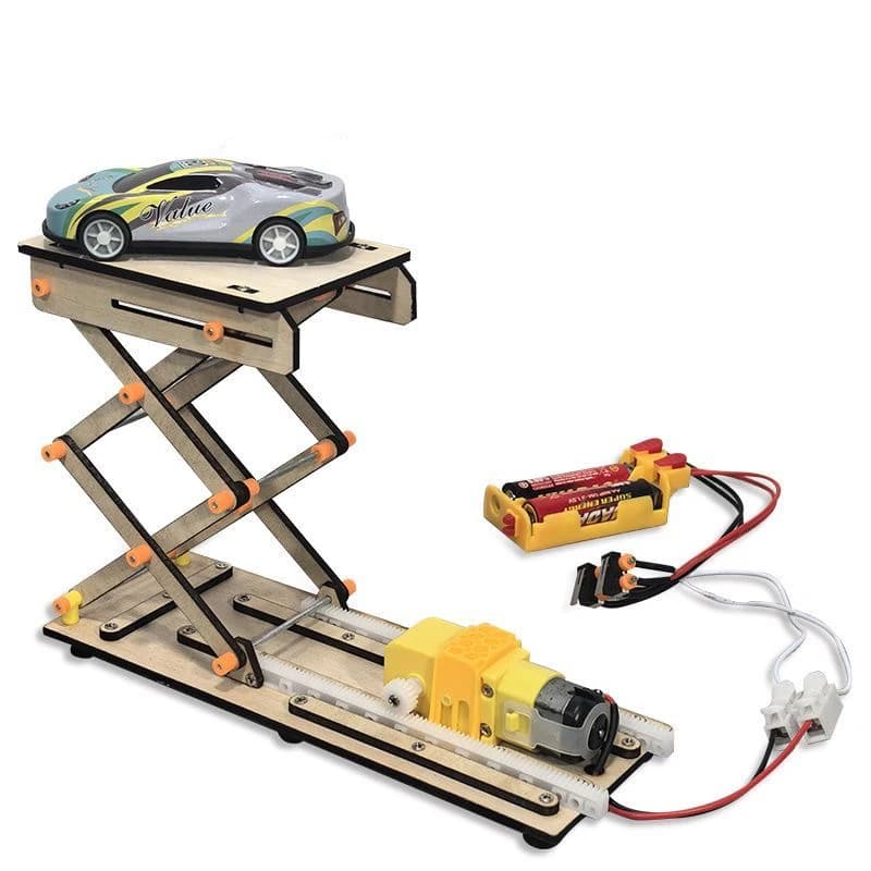 Giocattolo scientifico per bambini Gadget tecnologico Piattaforma di sollevamento elettrica Fisica Puzzle 3D fai da te Apprendimento Giocattoli educativi per bambini
