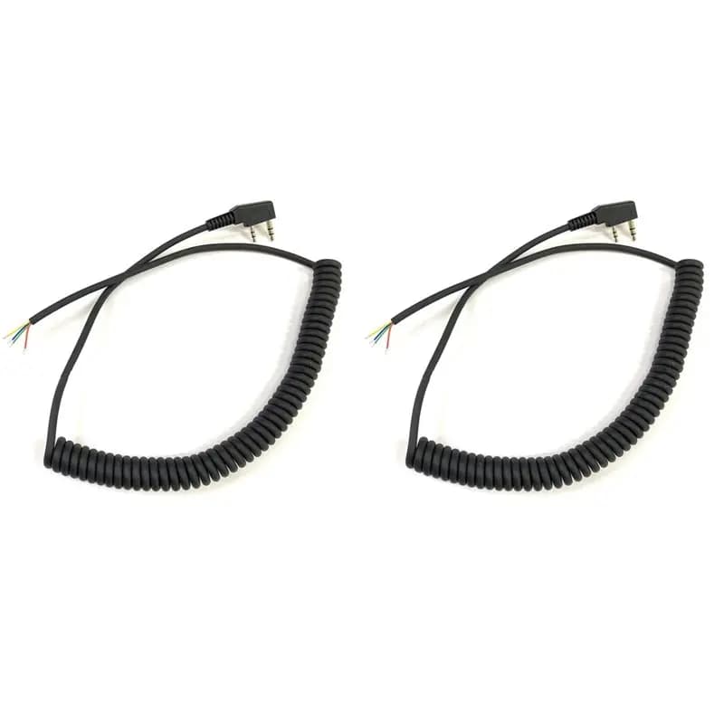 Consegna in 24 ore 2X Cavo per microfono walkie-talkie Cavo di ricambio Cavo per microfono K-Plug Accessori per walkie-talkie Fai da te universale