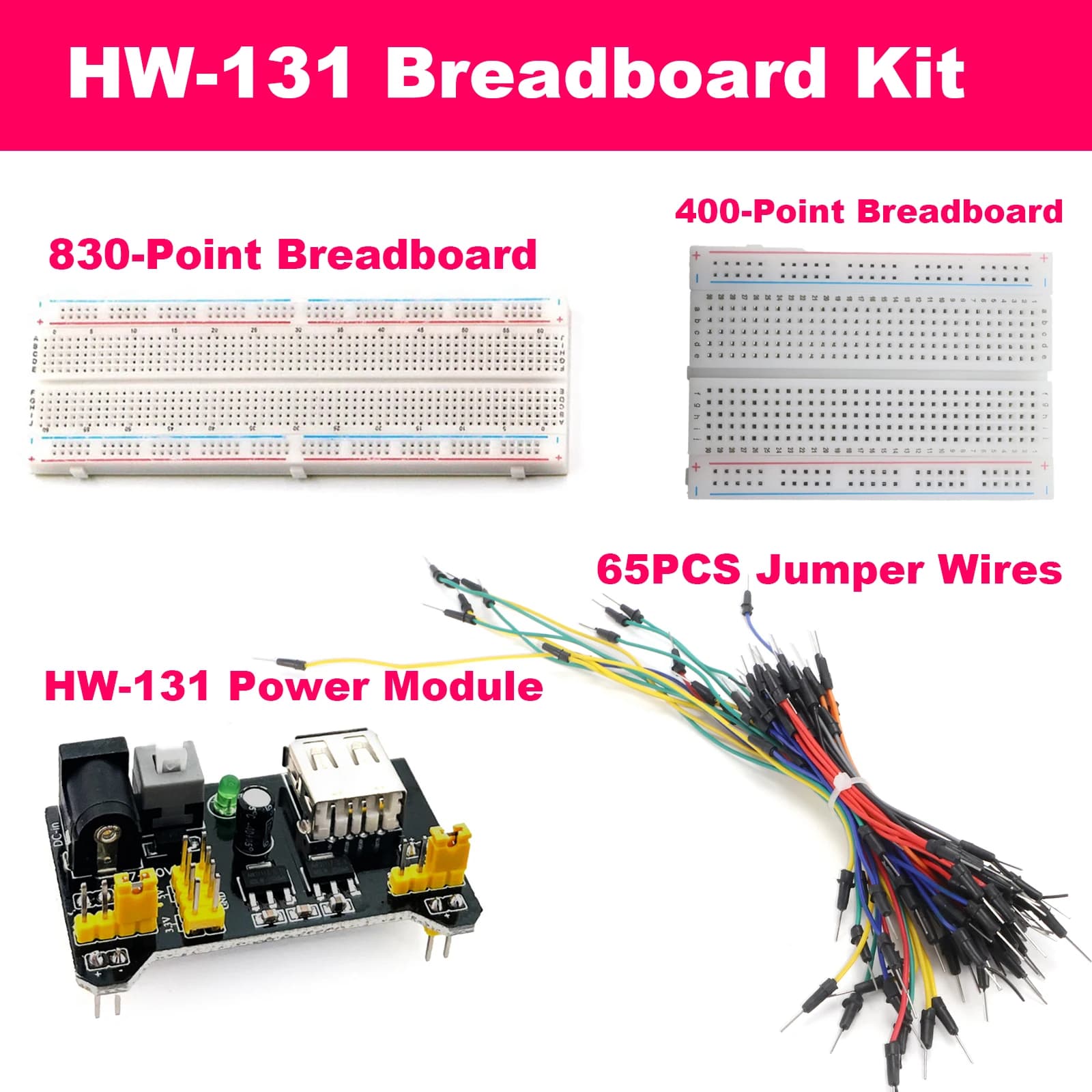 1 pz Breadboard 830/400 points for electronic kits and connection blocks for Proto Shield