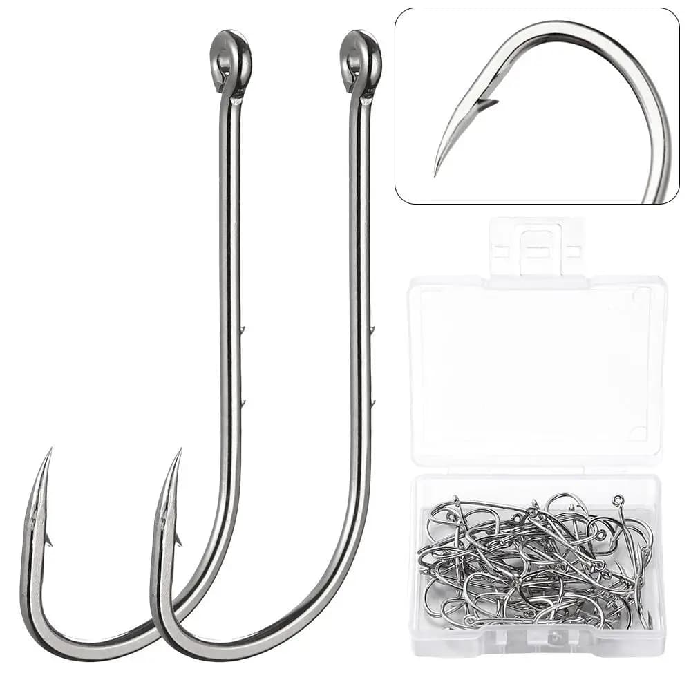 50 Pz/scancer Sharp Fishing equipment Fishing accessories Long leg Fishing Long hooks Double push Offset Hook Straight sleeve Long sleeve