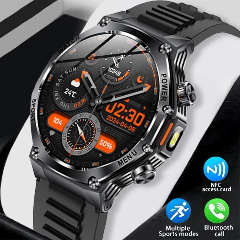 GEJIAN New Smart Men's Call Clock 1.8 Inch HD Screen Resolution 390 * 390 Smart Bluetooth Call 5.2 New Men's Smart Watch