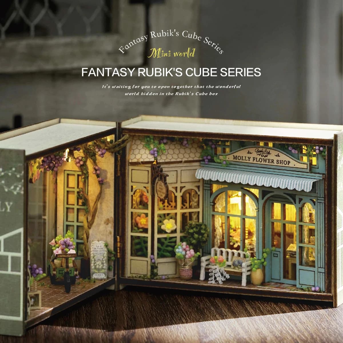 Mini casa delle bambole in legno Kit piccola casa fai da te Puzzle 3D Modello di assemblaggio Building Room Decorazione della camera da letto con mobili Regali per adulti