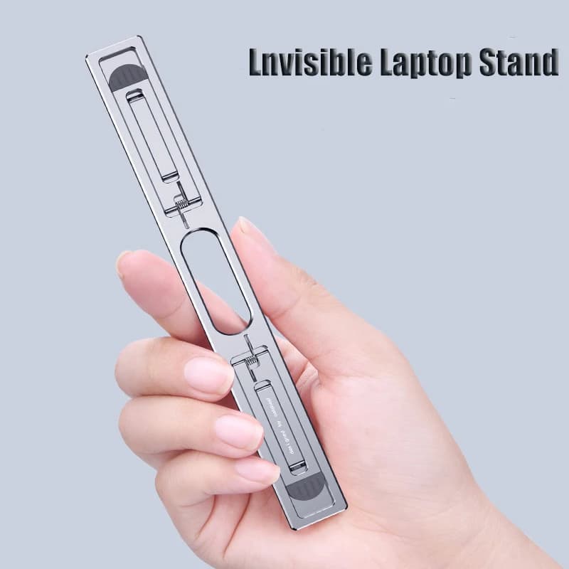 Base MUMUCC Supporto pieghevole e nascosto in lega di alluminio per laptop, mini tablet portatile e supporto per tastiera, 4 altezze regolabili