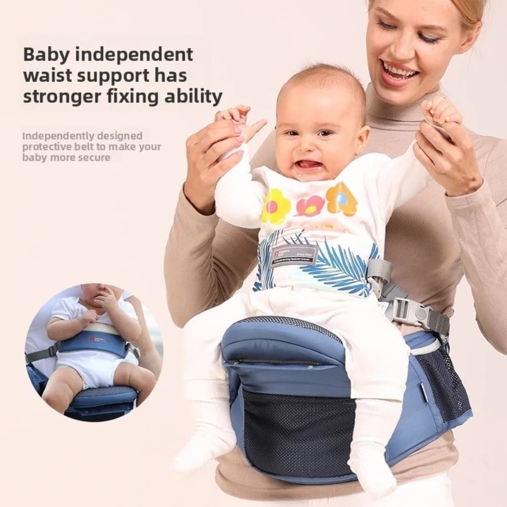Marsupio dal design ergonomico Custodia portaoggetti regolabile Sgabello per la vita del bambino Seggiolino per neonati in materiale morbido con supporto anteriore per neonato
