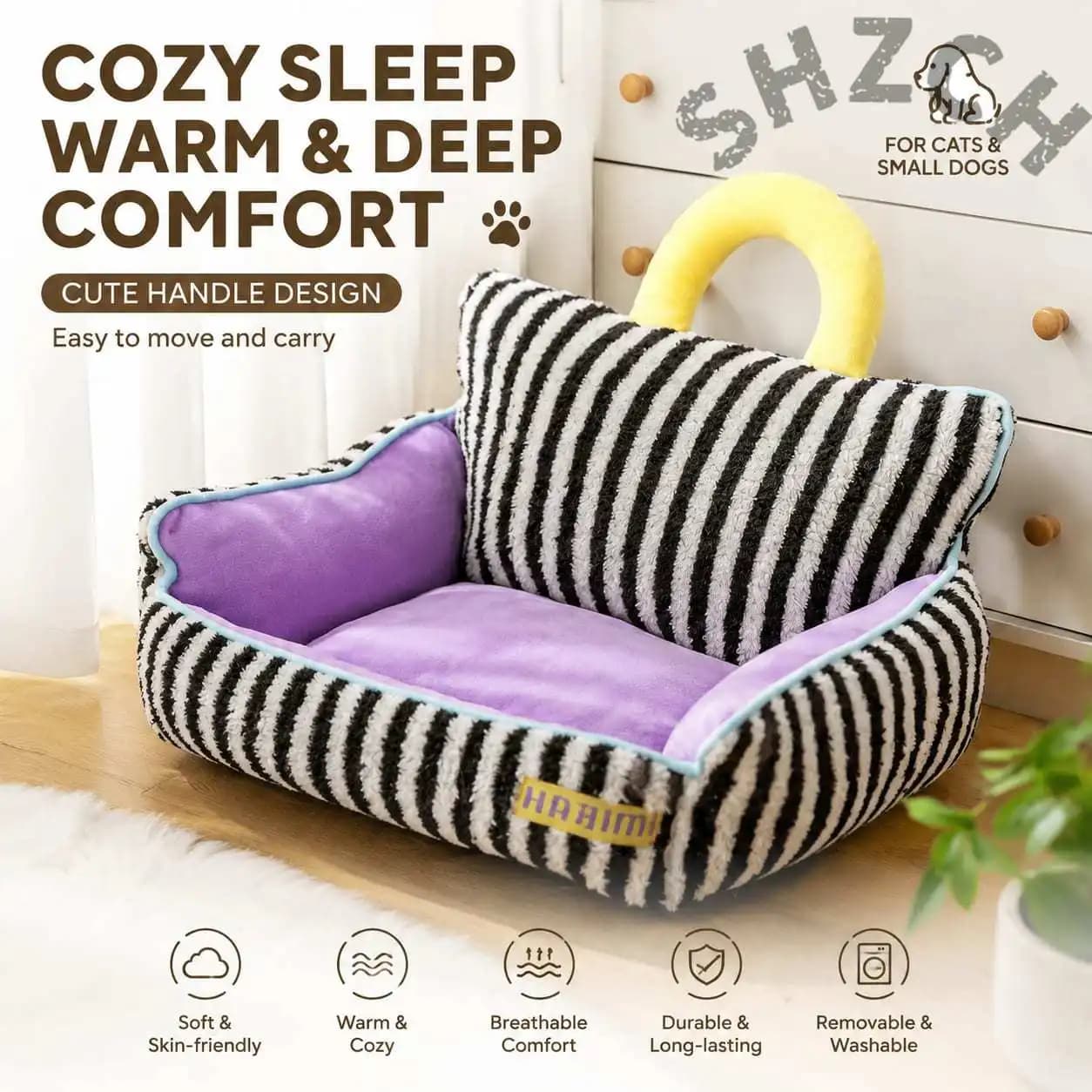 Winter Warm Thickened Cat Litter Kennel Universal Pet Bed Sofa House Soft Cozy Cat Furniture Pet Supplies for Cats