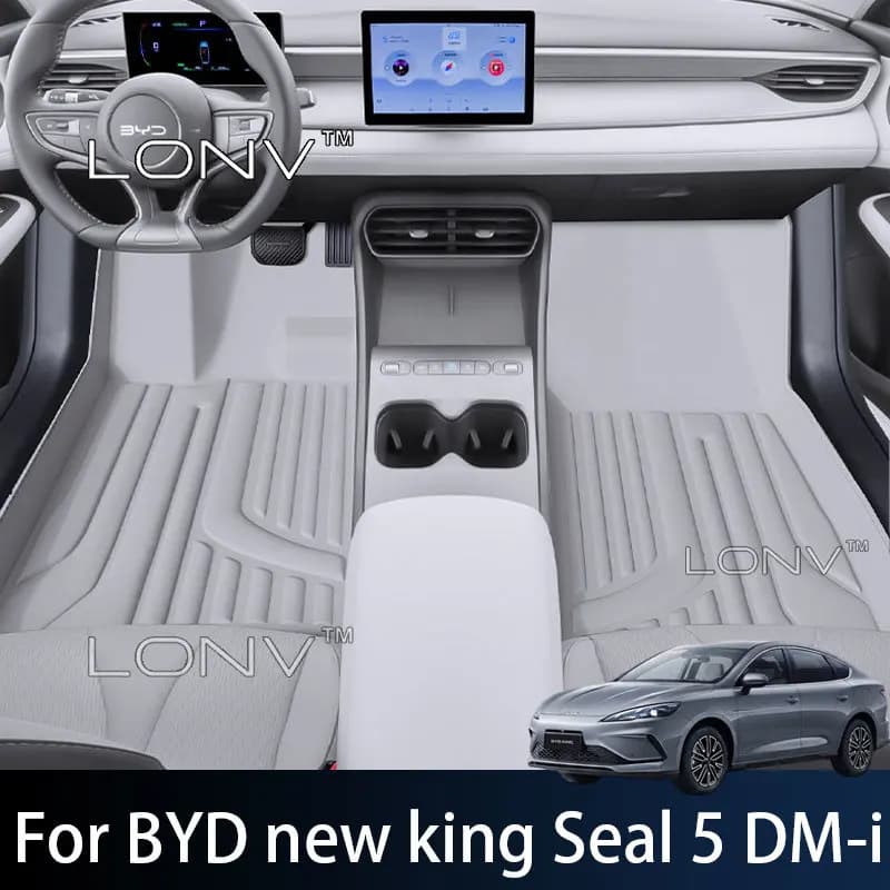 LHD For BYD New King 2027 2026 Seal 5 DM‑i Custom Floor Mats Full Coverage Liner Waterproof Leather Pad Car Interior Accessories