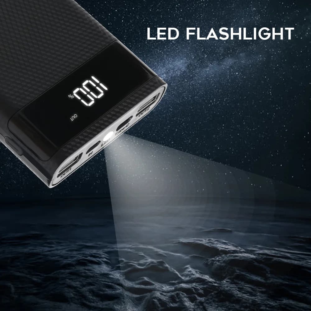 Super fast charging box 4x18650 DIY 15000mAh with Digtal Display for iPhone for Samsung for