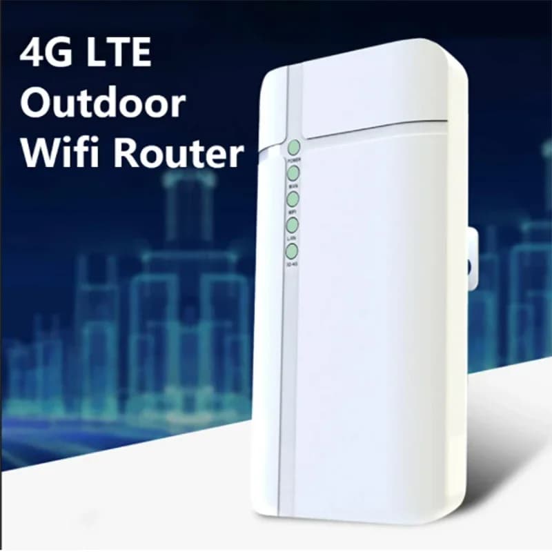 Router WIFI esterno ad alta potenza 4G LTE con slot per scheda SIM Ripetitore WIFI CAT4 impermeabile wireless per telecamera IP/WiFi esterno
