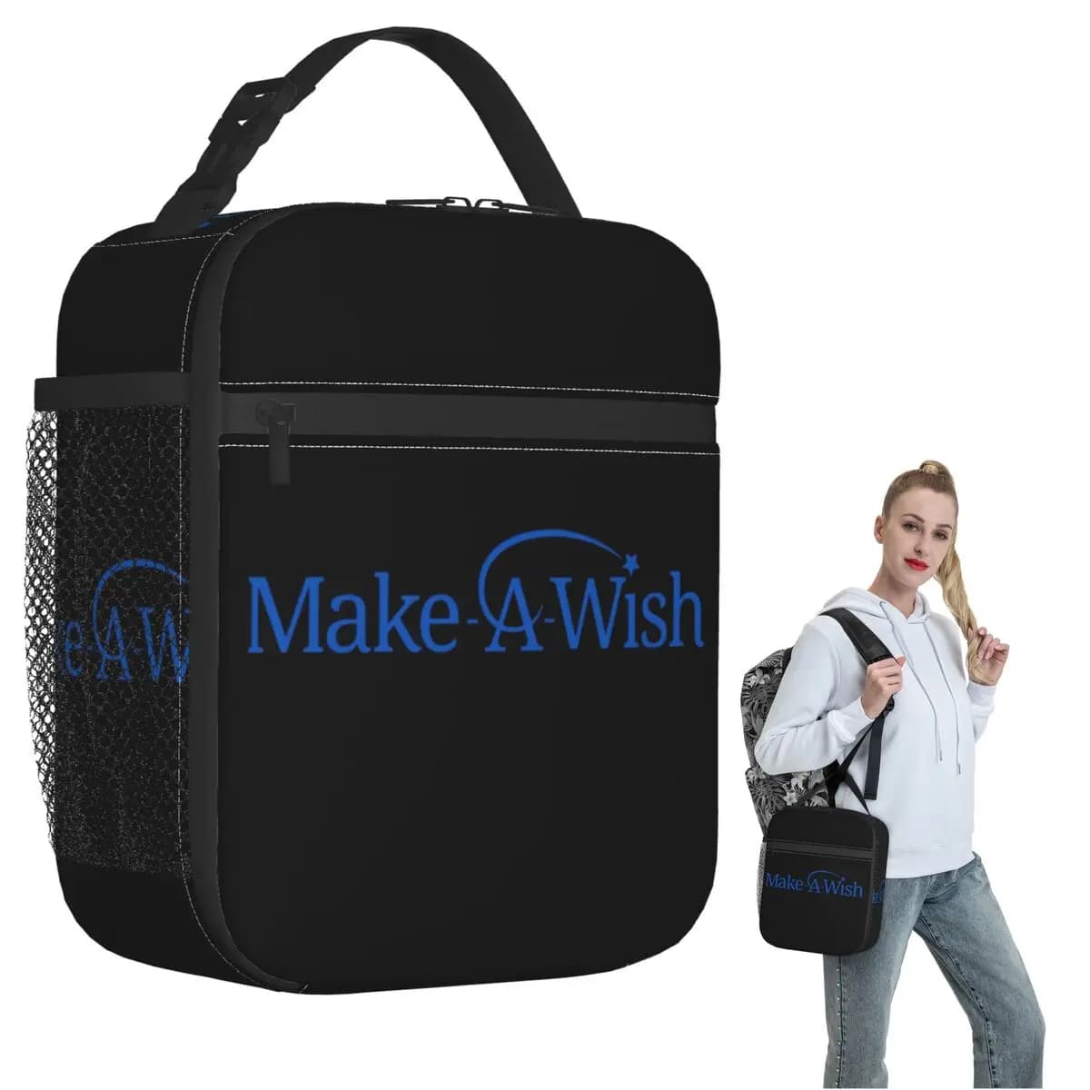 Borsa termica per il pranzo Make A Wish Foundation Of America per donne e bambini, scatole portatili per alimenti, borsa termica per il pranzo
