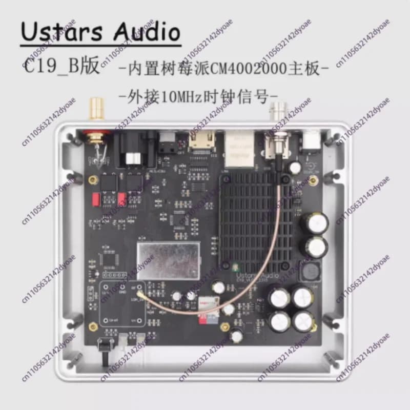 Giradischi digitale Ustars Audio C19 con Raspberry Pi, oscillatore a cristallo OCXO a temperatura costante, ROON, AirPlay, UPNP, NAA