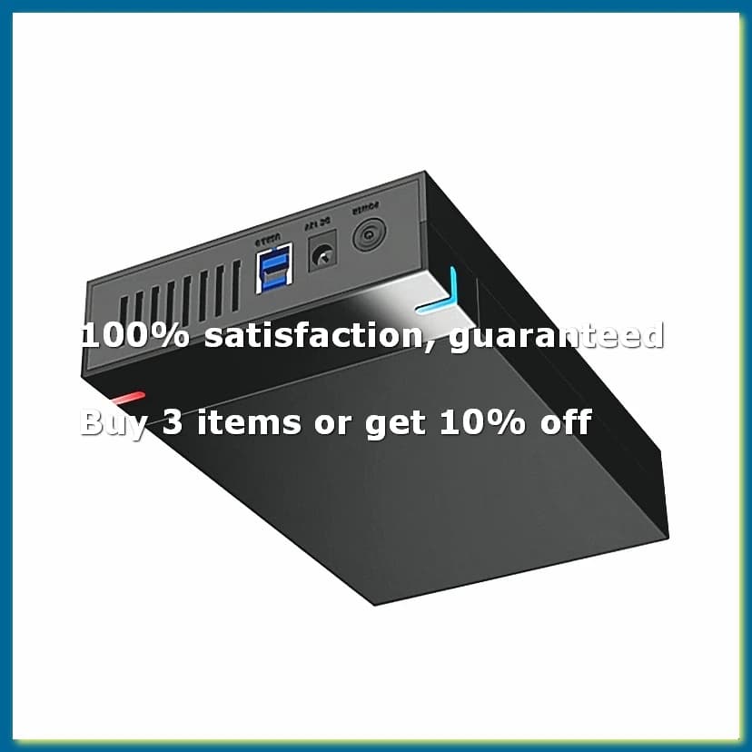 HDD Case SATA to USB 3.0 Adapter External Hard Drive Disk Enclosure 3.5 Inch SSD Disk 10TB HDD Box for PC Lapop US Plug-DTB3