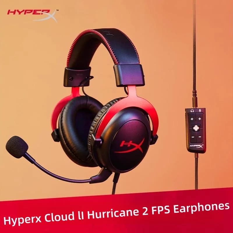 Original HyperX Cloud 2 II Hi-Fi 7.1 Surround Sound Detachable Microphone with USB Audio Card for PS5 PS4 PS6 PC
