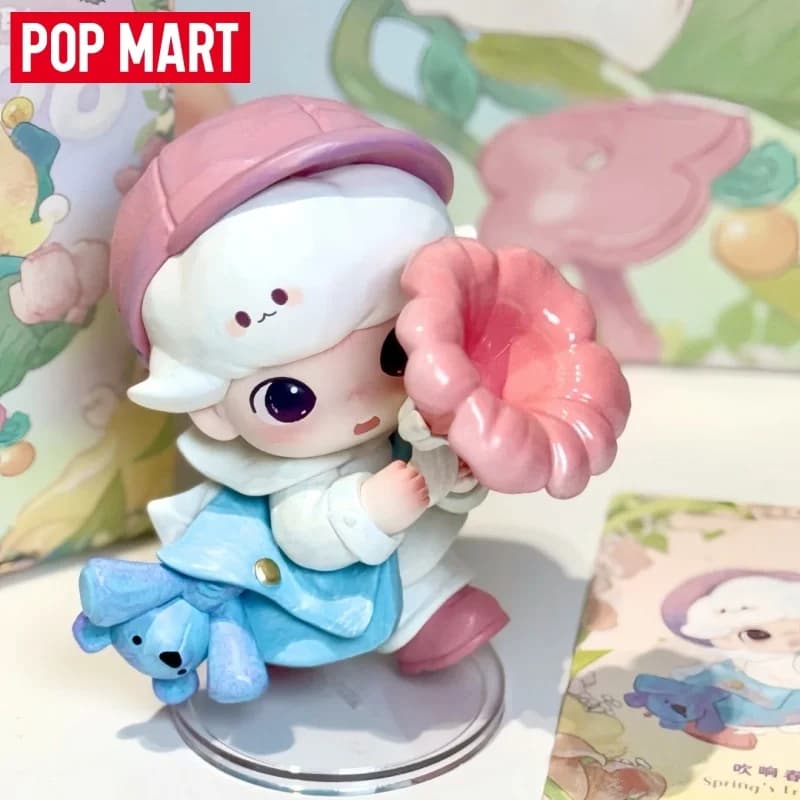 POPMART Dimoo Moments In Bloom Series Blind Box Originale, Adorabile Statuetta da Scrivania, Giocattolo d'Arte da Collezione, Decorazione per Scrivania, Regalo di Compleanno per Ragazze
