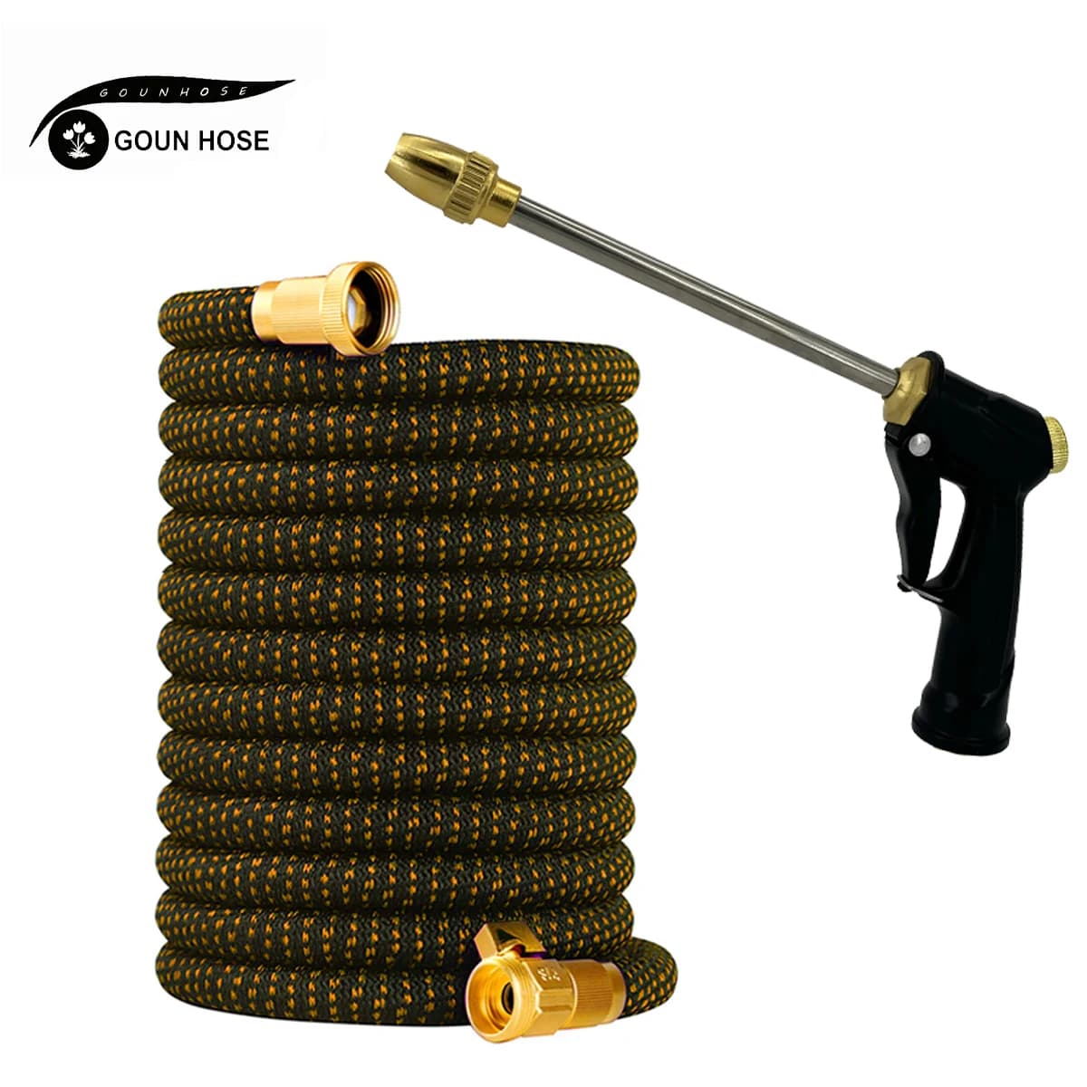 Expandable garden hose, flexible magic hose, high pressure water gun for car washing, home and garden watering supplies