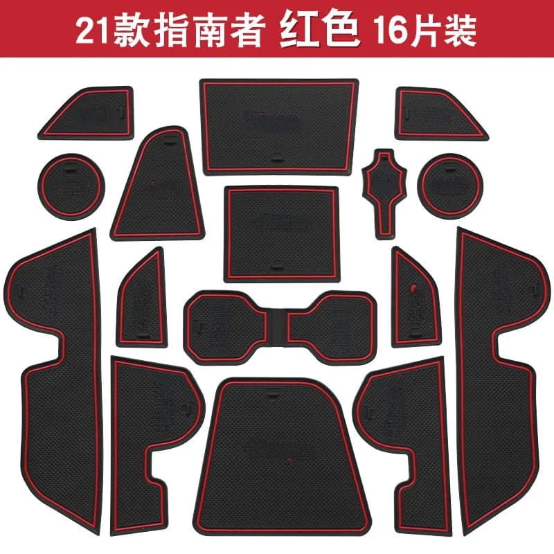 Per Jeep Compass 2021 Car Interior Door Groove Mats Gate Slot Pad antiscivolo Cup Mat accessori Cover