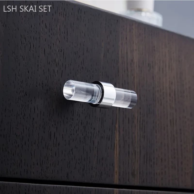 Maniglie per porte dell'armadio in acrilico Manopole per cassetti moderne in plastica trasparente Maniglie per porte dell'armadio da vino di lusso leggero Ferramenta per mobili