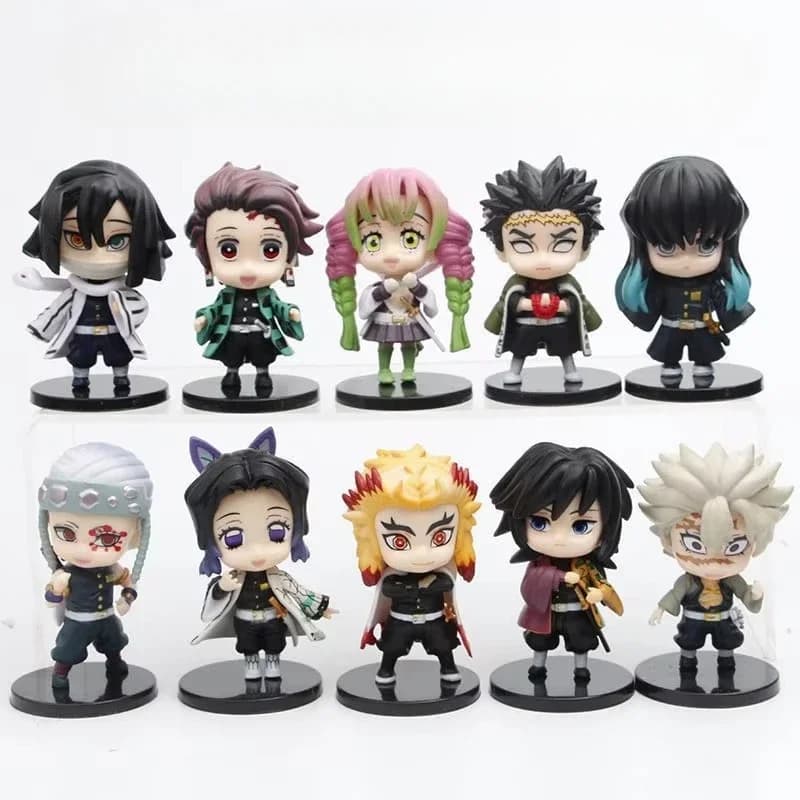 Statuetta Anime Demon Slayer Tanjiro, Figurina Kimetsu No Yaiba, Rengoku Shinobu Giyuu, Decorazione da Scrivania, Accessori per la Camera