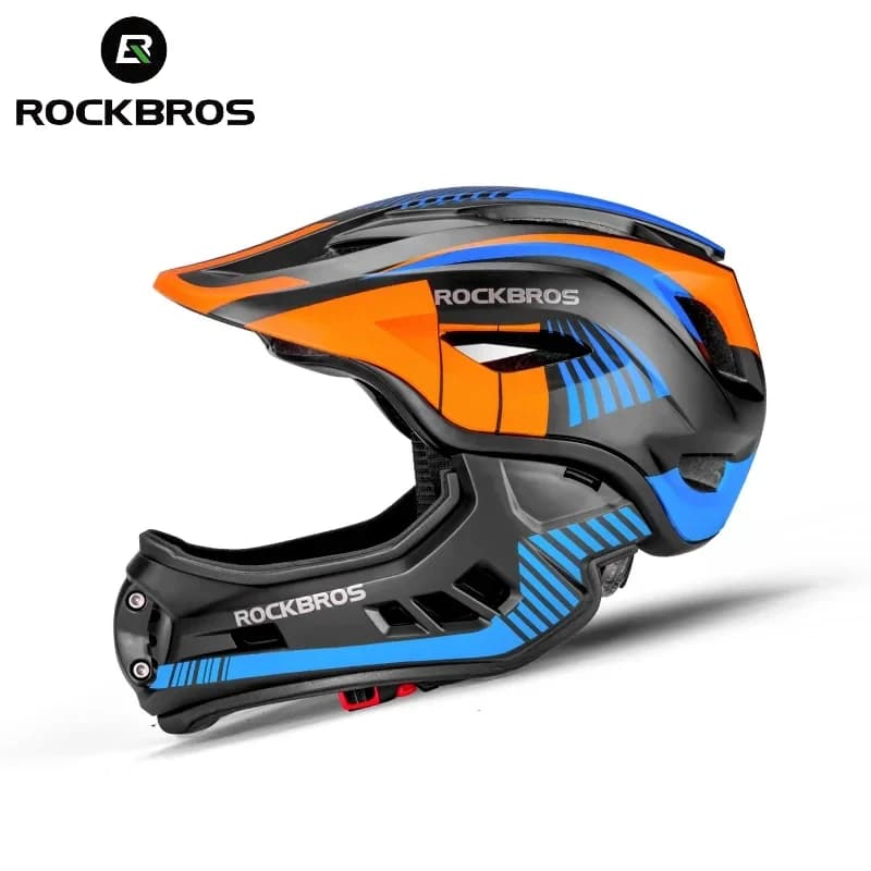 ROCKBROS Children's Bike Helmet Detachable Integral Helmet Lightweight and Adjustable Bike Scooter Helmet Breathable Safety