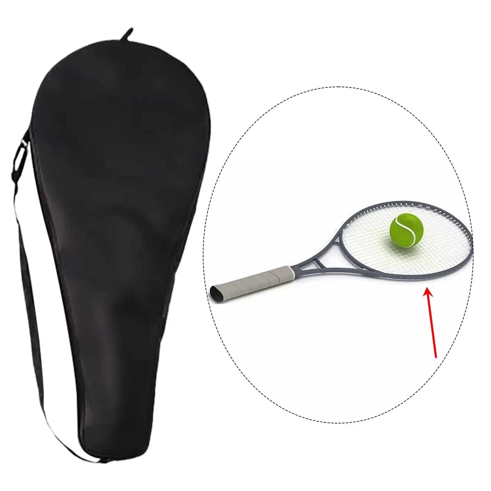 Borsa per Racchetta da Tennis di Grandi Dimensioni in Tessuto Oxford per Giocatori Professionisti o Principianti
