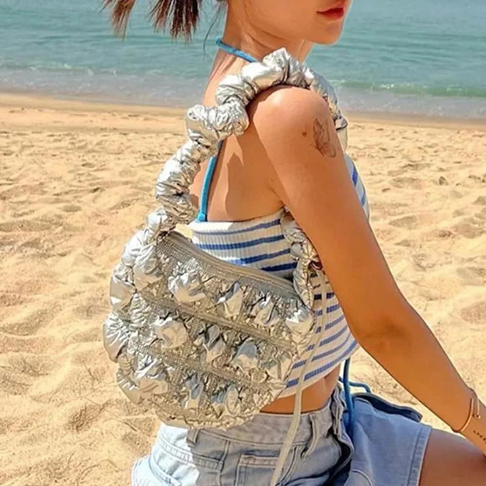 Shopping Casual Underarm Bags Fold cloud envelope Shoulder Bags Totes Handbags