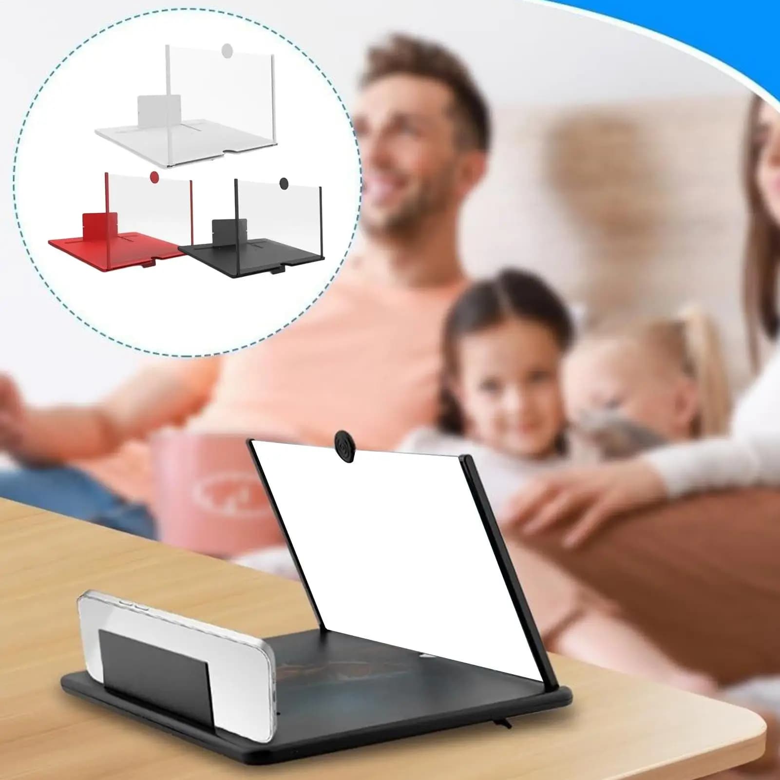 Amplificatore per schermo Supporto per telefono pieghevole da 10 pollici Ingranditore per film Lente d'ingrandimento Ingranditore per schermo per proiettore per film Video Giochi