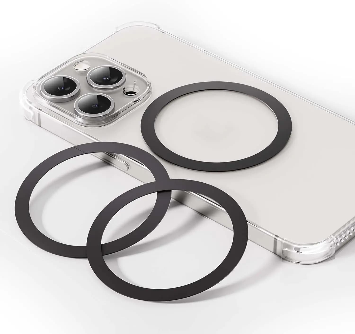 MagSafe Universal Metal Ring Sticker, compatible with MagSafe Car Charger for iPhone/Samsung/and others