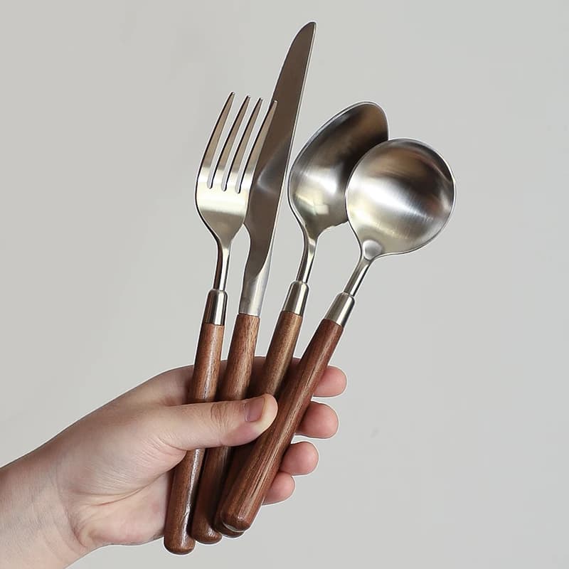Vintage 304 stainless steel tableware for kitchen cutlery dinner steak dessert spoon forchetta knife Kit Set cutlery dishes
