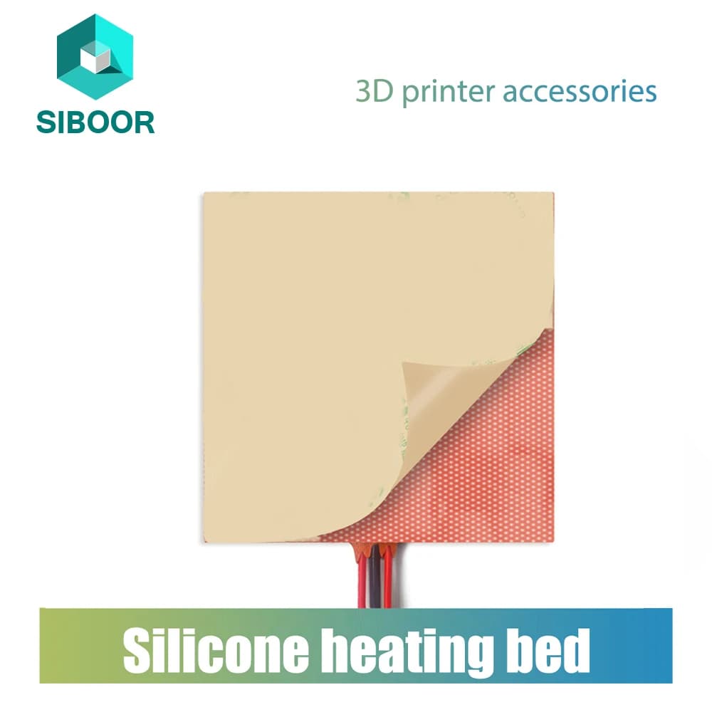 Heated bed 100W 450W 650W Heated sheet construction plate with silicone foliage pad with NTC 100K thermostore for 3D Voron printer parts