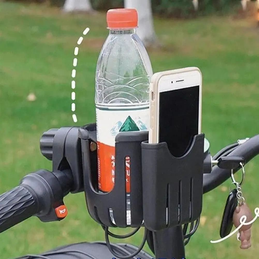 2in 1 passeggino porta telefono per moto portabicchieri per acqua antiruggine regolabile bicicletta 1pc rotazione 360 ° Accessori Esterno T6A3