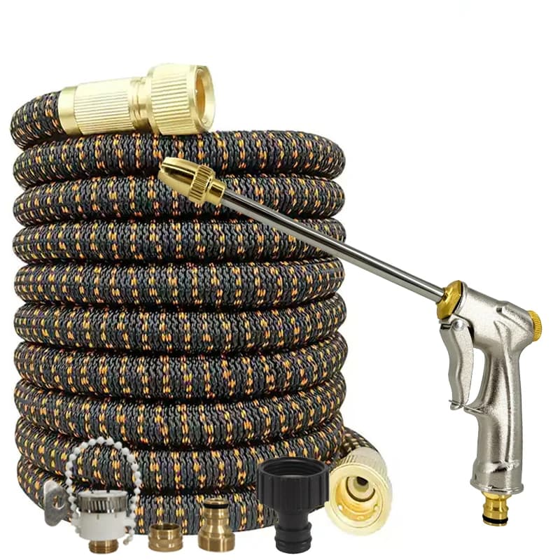 Garden Irrigation Lawn Watering Retractable Magic Garden Hose, Long Pole High-Pressure Spray Gun, Gardening Supplies