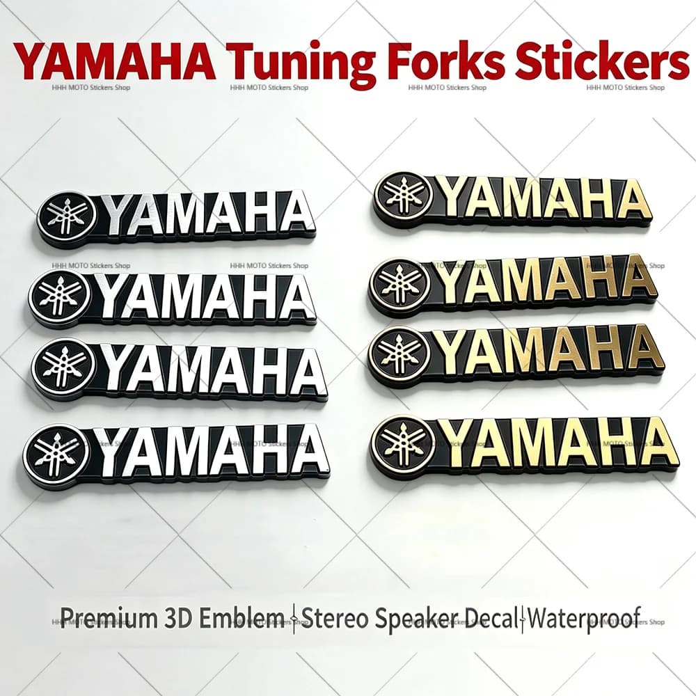 3D Stereoscopic Car Logo Stickers Suitable for Yamaha Logos Epoxy Resin Tuning Forks for Yamaha MT09 R1 R3 R6 Fuel Tank Stickers