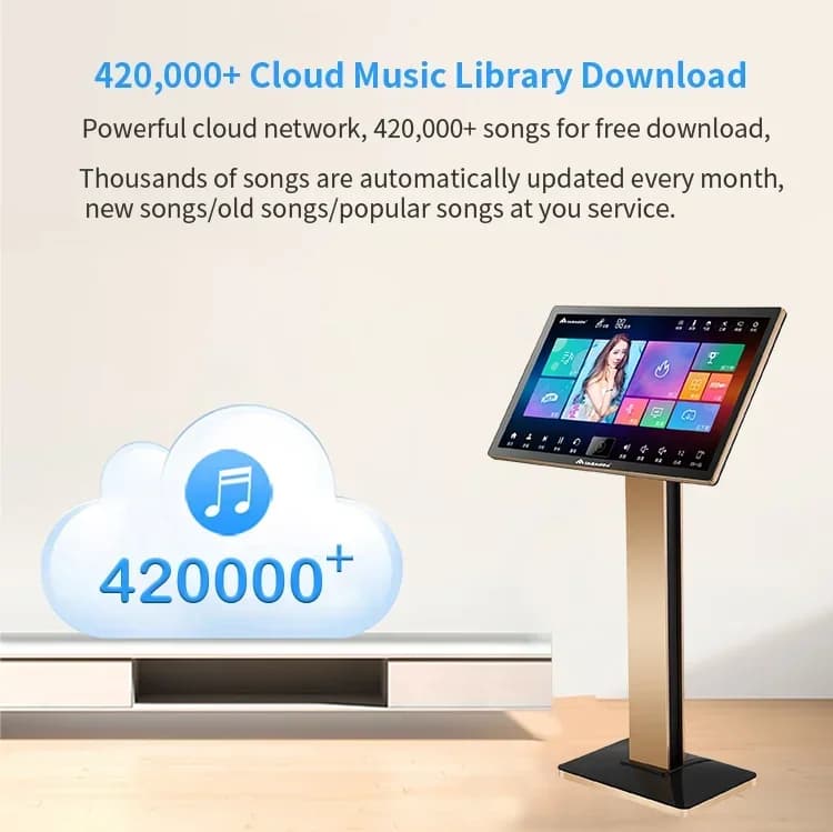 Sistema Karaoke All-in-One con Schermo Touch da 21,5 Pollici, 4TB, Set Professionale per Karaoke, Macchina per Cantare KTV